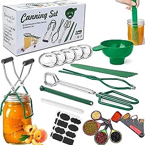Amazon.com: Canning kit, 23pcs Canning Supplies Starter Kit for Beginner, Home Canning Tool Set for Canning Pot with 8pcs Measuring Tools, Label and Chalk for Food/Fruit/Pickle: Home & Kitchen