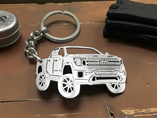 Custom GMC Keychain, Birthday Gift for Him, Personalized Stainless Steel Keyring, GMC Accessories - Etsy