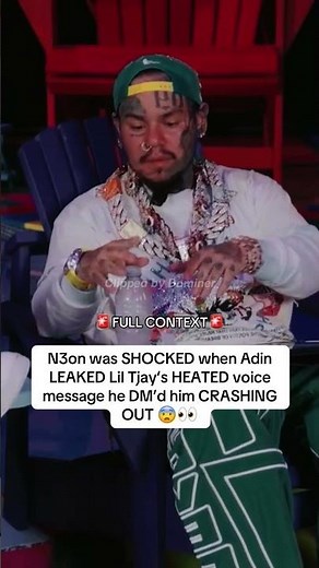 N3on was SHOCKED when Adin LEAKED Lil Tjay’s VOICE NOTE 😨👀 #n3on #6ix9ine #liltjay