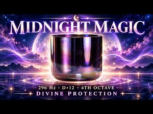 Midnight Magic ✨ 296 Hz Crystal Singing Bowl for Divine Protection