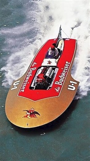 LEGENDS Dean Chenoweth & Miss Budweiser This clip is from - “Thunderboats...they call ‘em” 1971 - on the - Thunderboats Video - YouTube page The action shot here is EPIC From 1969 to 1971 Miss Budweiser dominated, winning 3 straight National Championships 🏁 This hull has been restored and is now kept at the Hydroplane and Raceboat Museum Follow @montwork MontWork.com 1 act of kindness will inspire another🔥 MontWork Showcasing the sport of hydroplane racing from R/C to Unlimited #hydroplanes | 