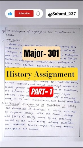 History Assignment. MAJ-301 The emergence of Vajrayana and its influence on Odisha #history #part1