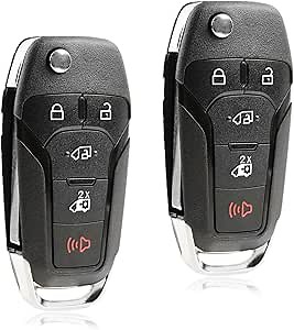 2X USARemote Keyless Entry Remote Car Key Fob 5-Button Replacement for 2020-2023 Ford Transit, Transit Connect (N5F-A08TAA, 164-R8255, 315 Mhz, 128 Bit)