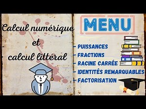 [Seconde] Calcul numérique et littéral. Cours et contrôle corrigé !
