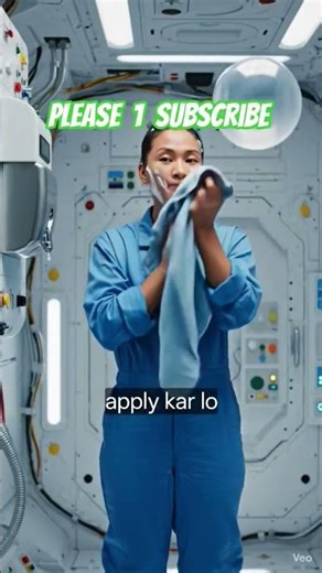 space mein nahate kaise hain