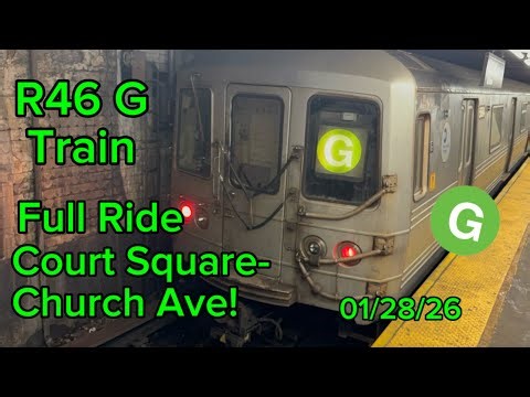 R46 G Train Full Ride Court Square-Church Ave!