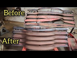Repairing A Dented Classic Truck Grill in 10 Minutes