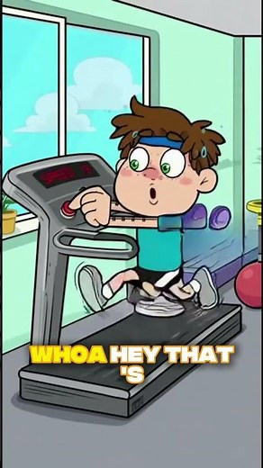 “Treadmill Madness! Boy Flies Off in Hilarious Gym Fail 😂”