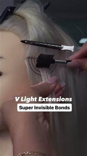 V light hair extension install #hairextensions #vlights #uvlight #hairextensions