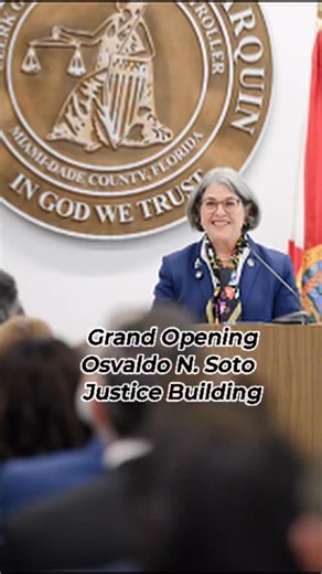 A historic day for Miami-Dade as we celebrated the grand opening of the Osvaldo N. Soto Miami-Dade Justice Center, a proud addition to our skyline and a lasting tribute to justice, equality, and service to our community. From its sustainable design and cutting-edge technology to its public art by more than 25 South Florida artists, every detail reflects our dedication to being future-ready. Named in honor of civil rights advocate Osvaldo N. Soto, this center stands as a powerful reminder that ju