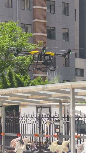 Drone Cleans Carport Roof Without Ladders #cleaningdrone #joyance #drone #facadecleaning