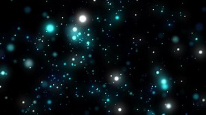 Animation blue star particle abstract on black background.