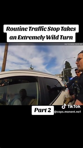 Watch as a routine traffic stop takes an unexpected turn Watch full video in the first comment | Cop Auditing