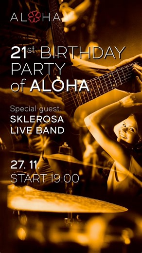 Narozeninová párty ALOHY se blíží! 🎉 Už 27.11. to společně pořádně oslavíme! Takže si připravte náladu na party, žízeň a dobrou energii. Bude to stát za to! 🍸🔥 #AlohaBar #AlohaBirthday #BirthdayParty #TropicalVibes #DrinkTime #PrahaNightlife #PartyModeOn #AlohaNights | Aloha Bar Praha