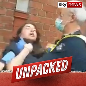 Footage of a violent arrest for allegedly failing to produce identification after not wearing a face mask in Victoria has emerged which shows a police officer grabbing a woman by the throat as she screams “he’s choking me”. #Unpacked | Sky News Australia