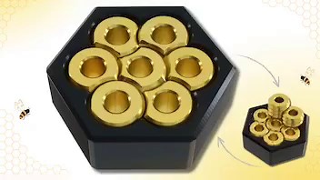 The Honeycomb metal puzzle, brain teaser from Puzzle Master (Full video, click the link below.) https://www.kickstarter.com/projects/puzzlemaster/the-honeycomb-metal-puzzle-brain-teaser-from-puzzle-master?ref=discovery_newest This amazing take apart, put together metal puzzle was designed by the world famous designer, Oskar van Deventer from The Netherlands. | Creative New Idea Gizmos