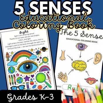 Five Senses Worksheets | Five Senses Kindergarten Activities | 5 Senses Coloring
