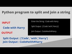 Python program to split and join the string | Python Program # 9