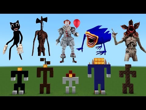 Never spawn to Cartoon car Sirenhead pennywise Shin Sonic Demogorgon in Minecraft Pe?!