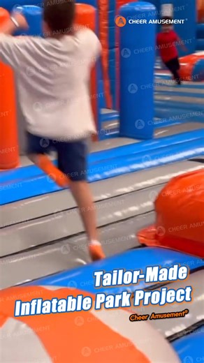 🎉 Tailor-Made Inflatable Park Project | Cheer Amusement® We're thrilled to showcase one of our latest custom inflatable park projects – created in collaboration with a renowned Middle East brand! 🌍 🎨 Featuring bold orange & blue tones and packed with action—from giant slides to ninja challenges—this vibrant play space delivers nonstop thrills for all ages! 💥 ✨ Why Choose Cheer Amusement®? 🎨 Custom Designs – 100% tailored to your vision! 🛡 High-Quality Materials – Made with 1000D, 0.55MM, a