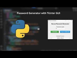 Python Password Generator with Tkinter GUI - Complete Beginner Tutorial