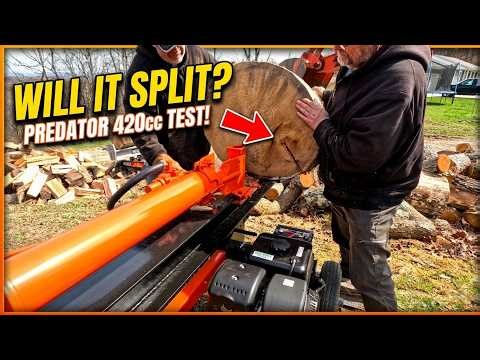 Extreme Log Splitter Part 4: THE BIG OAK VS. THE PREDATOR!