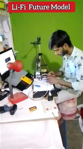 WiFi से ज्यादा advance😯 LiFi technology project #shorts