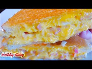 Ham Omelette Grilled Cheese Sandwich Recipe / Breakfast Recipes