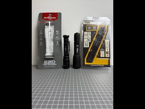 Surefire Defender vs Elzetta Bravo - American made Self Defence Flashlights