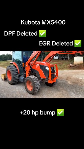 Kubota MX5400 with the DPF Deleted and the EGR deleted. we have this tractor a 20hp tune taking it to a max of 70hp. www.tmagtuning.com call us at 1-888-630-7226 email info@tmagtuning.com #Kubota #kubotamx5400 #kubotaMX #kubotatractor #orangetractor #dpfdelete #egrdelete #untilitytractor #hptuning #tuning #straightpipe #agticulteur #tractor #betterfuelmileage