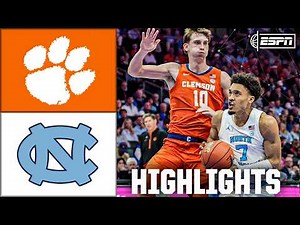 ACC Tournament: Clemson Tigers vs. UNC Tar Heels | Full Game Highlights | ESPN College Basketball