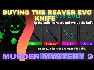 BUYING THE NEW REAVER EVO KNIFE IN MM2 HALLOWEEN UPDATE! | Roblox Murder Mystery 2