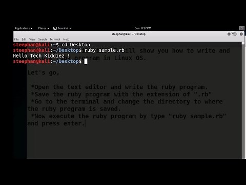 How to write and run RUBY program in Linux OS.