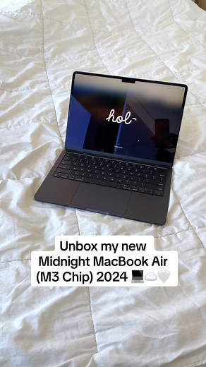 Unboxing Apple Midnight MacBook Air (M3 Chip) 2024