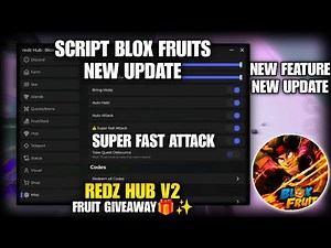 BLOX FRUITS REDZ HUB V2 Script NEW UPDATE "INSTANT KILL" SUPER FAST ATTACK, 1 HIT ANYONE "NO KEY"