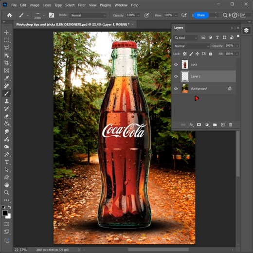 How to manipulation on cococola bottle in Photoshop | Photoshop tips and tricks