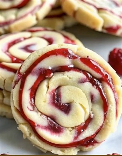 265K views · 1.8K reactions | Delightful Raspberry Swirl Shortbread...