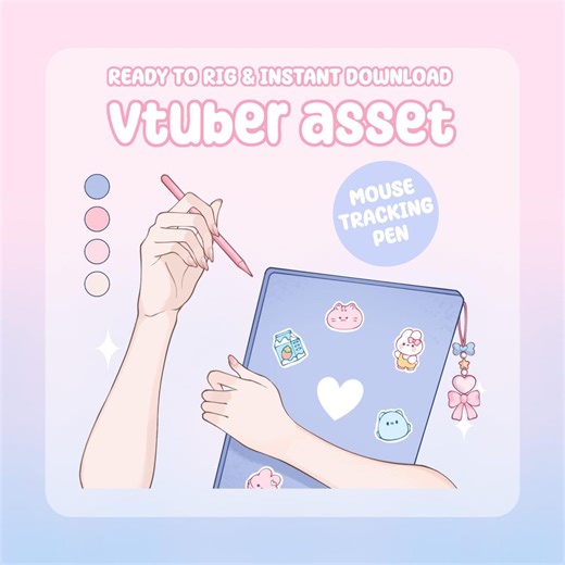 VTuber Hand Objekt - Rigged Pen und Tablet, Maus Tracking Pen, moc3 Datei, Hand Objekt für Streamer, Live2D bereit - Etsy.de