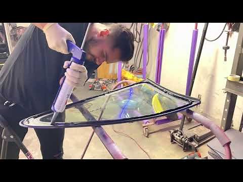 Installing a quarter glass window for the first time.