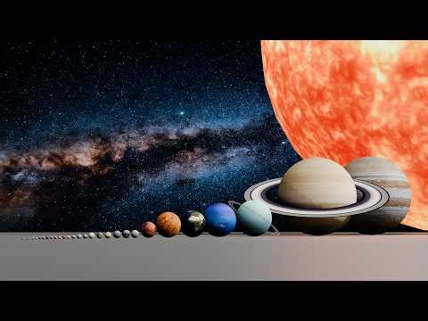 Solar System & Dwarf Planets 3D Scale Comparison