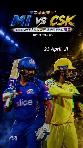 Mumbai Indians vs Chennai Super Kings | The Greatest Rivalry Ever 😤 #IPL2026