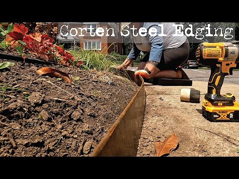 Installing 250 feet of Corten Steel Edging - Outside the Fence Gardens