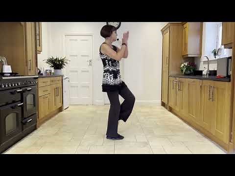 Green Green Grass Line Dance Demo and Practice with music & instruction