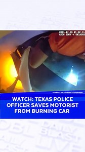 3.5K views · 22 reactions | Watch: A Texas police officer saved a motorist from a burning car and the video has gone viral! You can see the police officer break the car window and peel the glass back. He then cuts the airbag so he can pull the man out of the window. #cauightoncamera #viral #viralvideo #texas #policeofficer #lifesaver | Daily Blast LIVE | Facebook