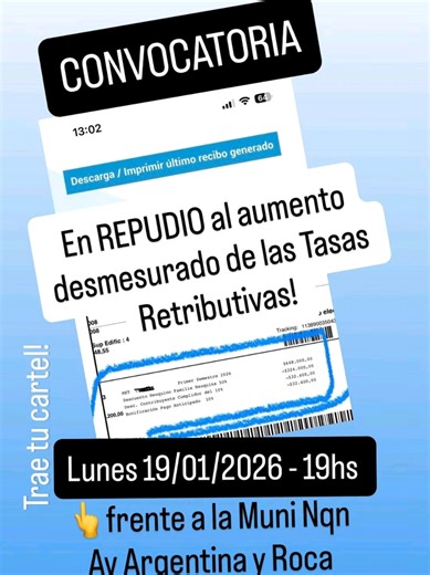 Reclamos en Neuquen Capital por suba de Tasas e impuestos del gobierno SOCIALISTA DEL MPN