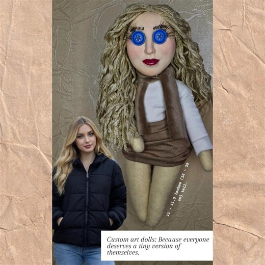 Handmade Custom Character Doll – Soft Sculpture Portrait From Photo (11.5 Inch) - Etsy