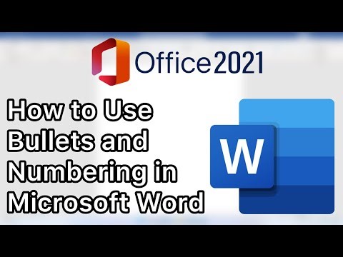 How to Use Bullets and Numbering in Microsoft Word