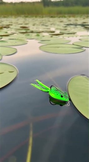 This Bass DESTROYED My Frog ! #fishing #fishline #bass