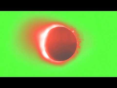 solar eclipse green screen effect