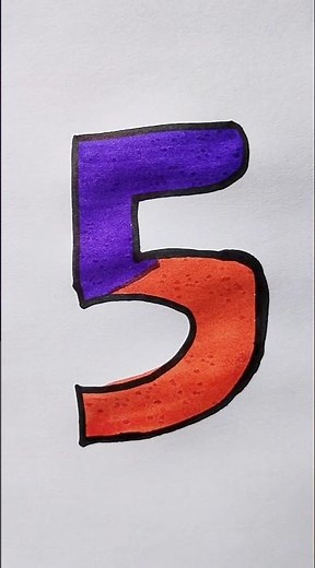 How to Write a Number 5 #number #five #drawing #viral #art #kidstvforfun #shorts